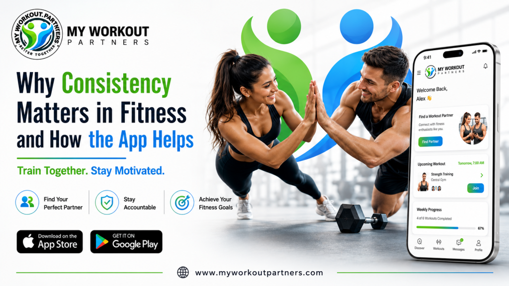 “Men and women building consistent fitness habits together using My Workout Partners”_image